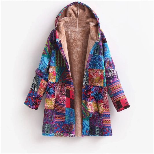 Chaqueta polar estampada para mujer con diseño alegre y colorido – CHRISTINA