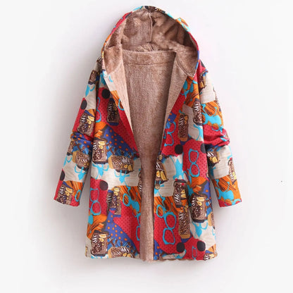Chaqueta polar estampada para mujer con diseño alegre y colorido – CHRISTINA