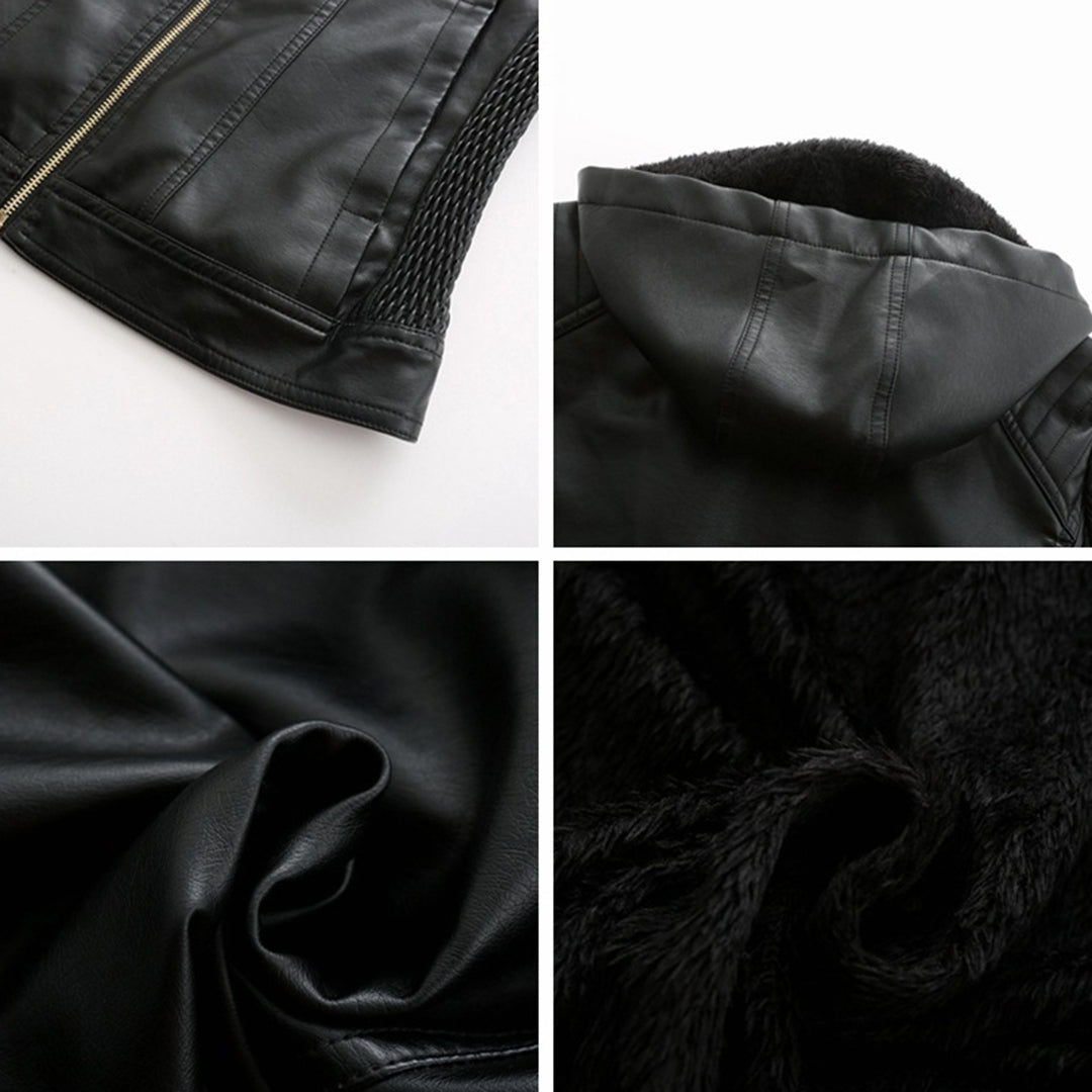 INAYA – Chaqueta de cuero versátil con múltiples opciones para mujer