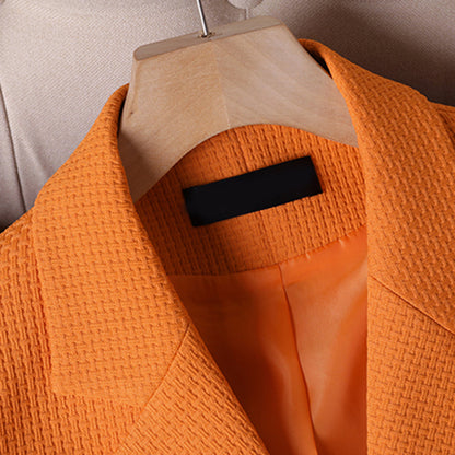 Blazer casual de corte entallado y tejido ligero para mujer – LUNARIA