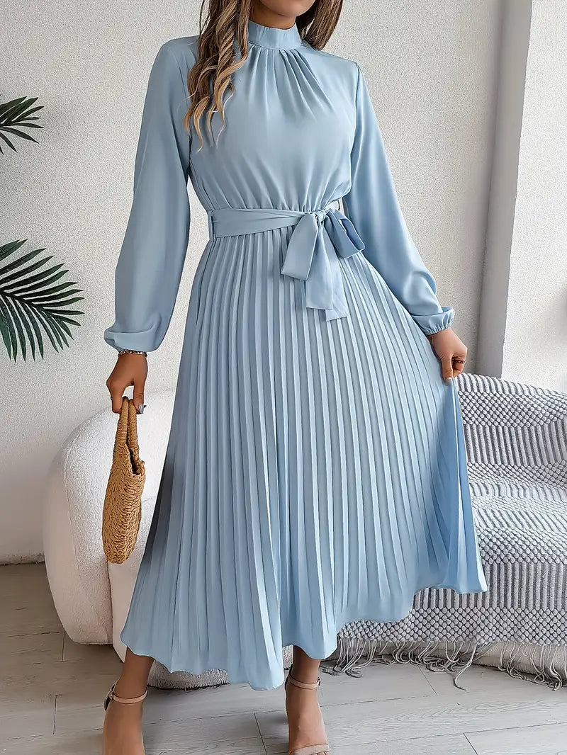Celestia – Vestido elegante plisado de invitada de boda, de fiesta o graduación
