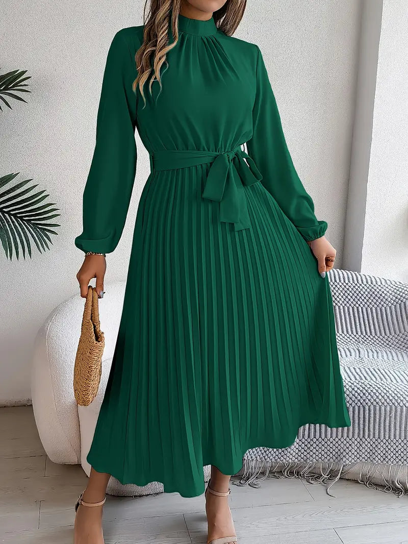 Celestia – Vestido elegante plisado de invitada de boda, de fiesta o graduación