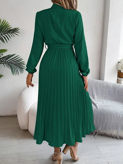 Celestia – Vestido elegante plisado de invitada de boda, de fiesta o graduación