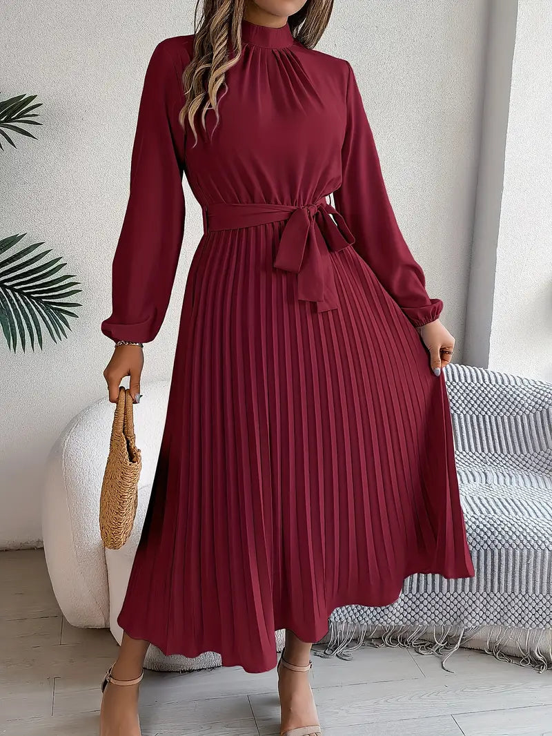 Celestia – Vestido elegante plisado de invitada de boda, de fiesta o graduación