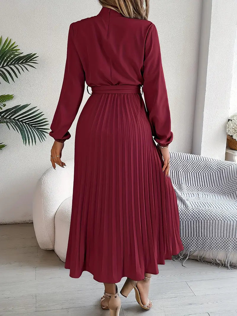 Celestia – Vestido elegante plisado de invitada de boda, de fiesta o graduación