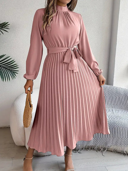 Celestia – Vestido elegante plisado de invitada de boda, de fiesta o graduación