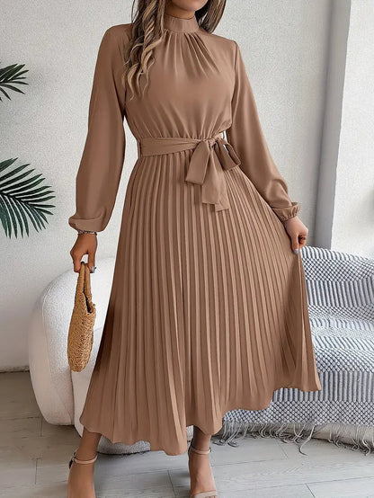 Celestia – Vestido elegante plisado de invitada de boda, de fiesta o graduación