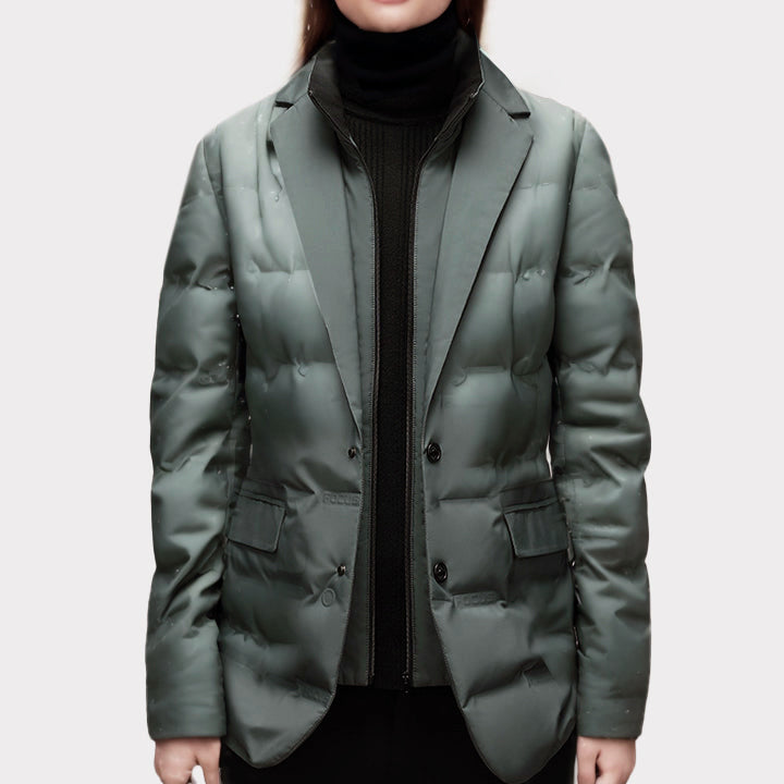 Abrigo acolchado de mujer estilo blazer elegante – ELIORA