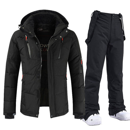 AXEL - Conjunto de chaqueta y pantalón acolchados para invierno resistente a la intemperie para hombre