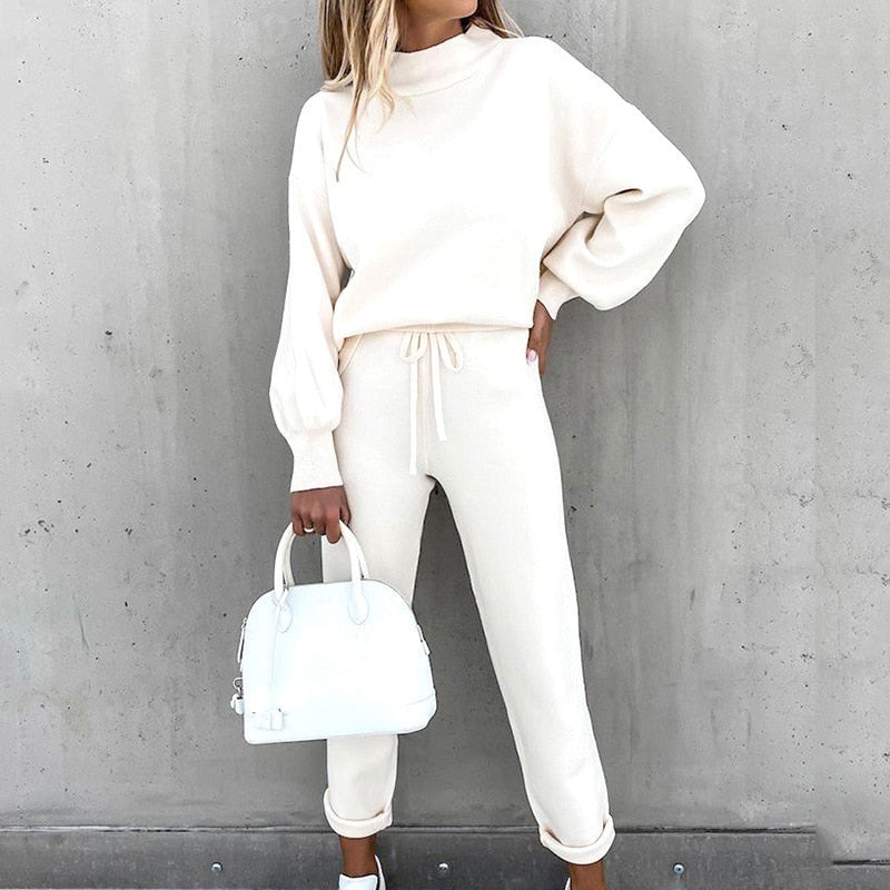 Conjunto tipo chándal elegante de dos piezas para mujer – MINDÉL