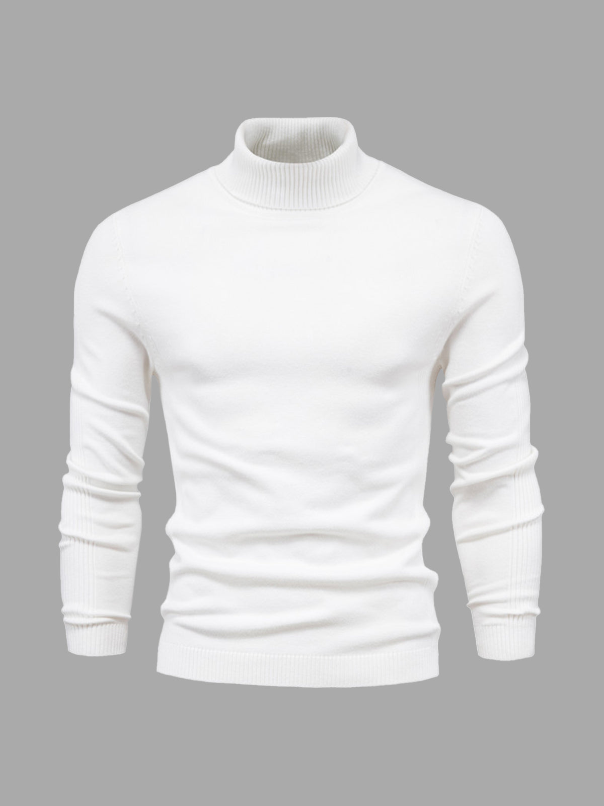 DAVARO – Jersey de hombre de cuello alto slim fit con diseño elegante