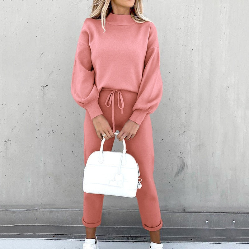 Conjunto tipo chándal elegante de dos piezas para mujer – MINDÉL
