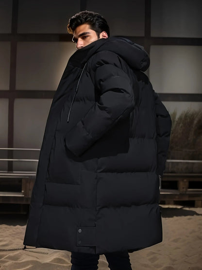 Abrigo de invierno largo para hombre con capucha – NORDEN