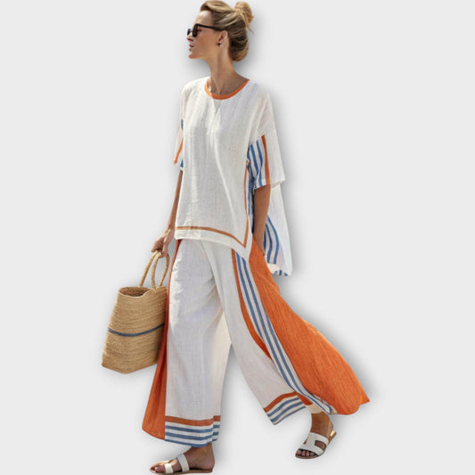 Conjunto veraniego de mujer con pantalón ancho – DESIRE