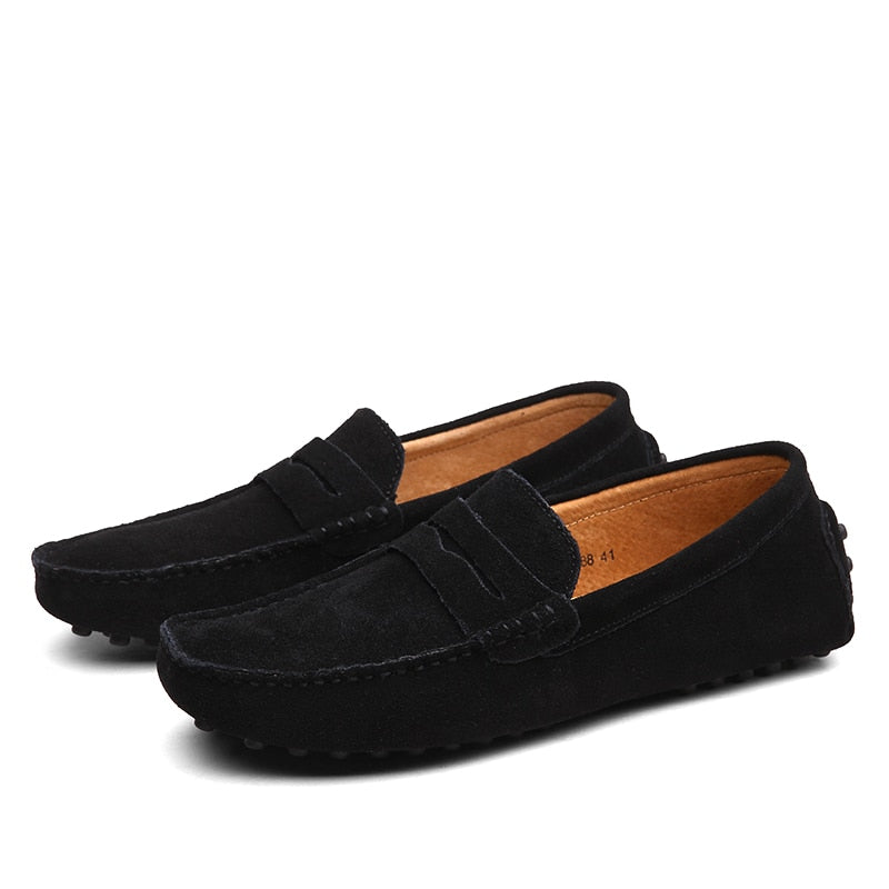 ROMÁN - Mocasines casuales de ante para hombre