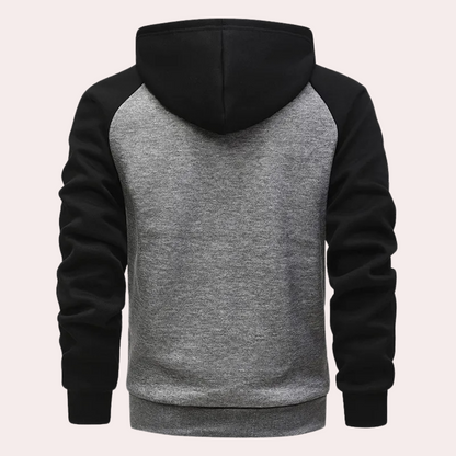 MATEO - Sudadera con capucha y mangas en contraste para hombre