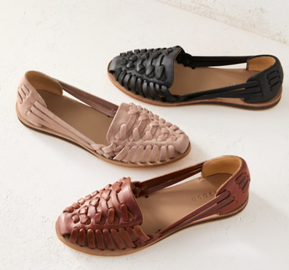 Zapatos Planos de Cuero para Mujer con Diseño Trenzado y Estilo Casual – RUNA