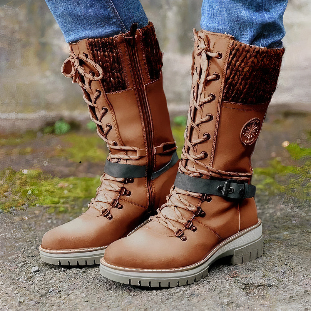 LIEN - Botas cómodas para mujeres con suela antideslizante