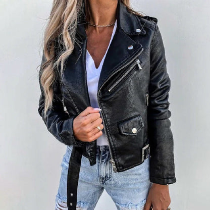 Chaqueta elegante de mujer con solapa clásica y corte versátil – LAURA