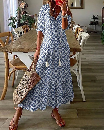 Isla – Vestido maxi bohemio de playa para mujer