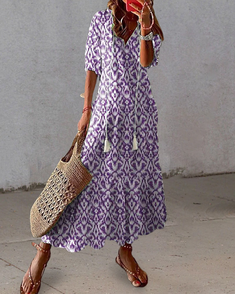 Isla – Vestido maxi bohemio de playa para mujer