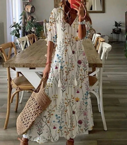 Isla – Vestido maxi bohemio de playa para mujer