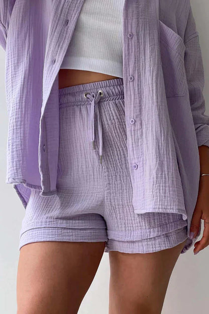 Conjunto casual de dos piezas para mujer con top y pantalón – FÉIA