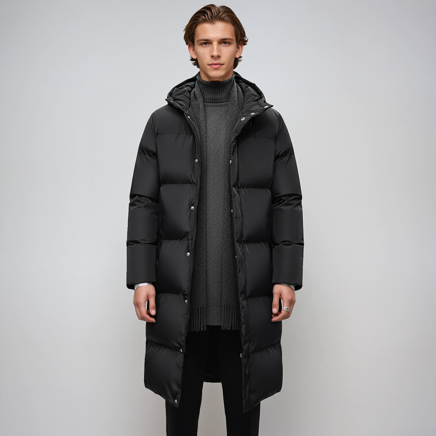 Chaqueta acolchada de invierno para hombre con capucha – VAREK