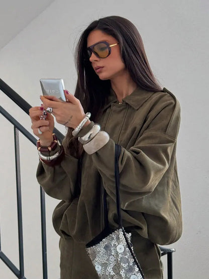 Cazadora estilo motero vintage para mujer – MONIKA