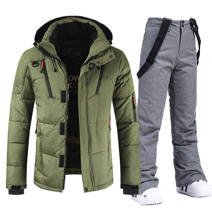 AXEL - Conjunto de chaqueta y pantalón acolchados para invierno resistente a la intemperie para hombre