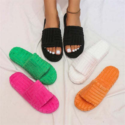 Zapatillas tipo mule para mujer con tira texturizada – ELADIA