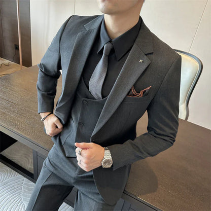 Traje clásico de hombre slim fit de tres piezas – ELIANDRO