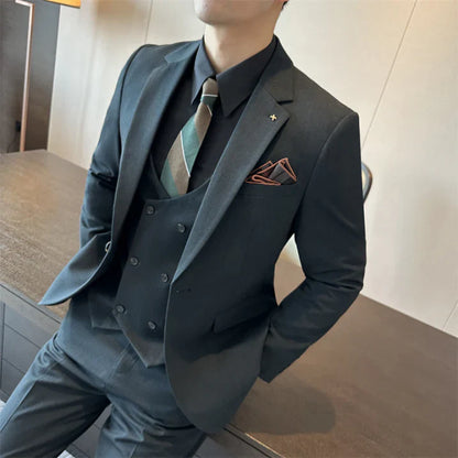 Traje clásico de hombre slim fit de tres piezas – ELIANDRO