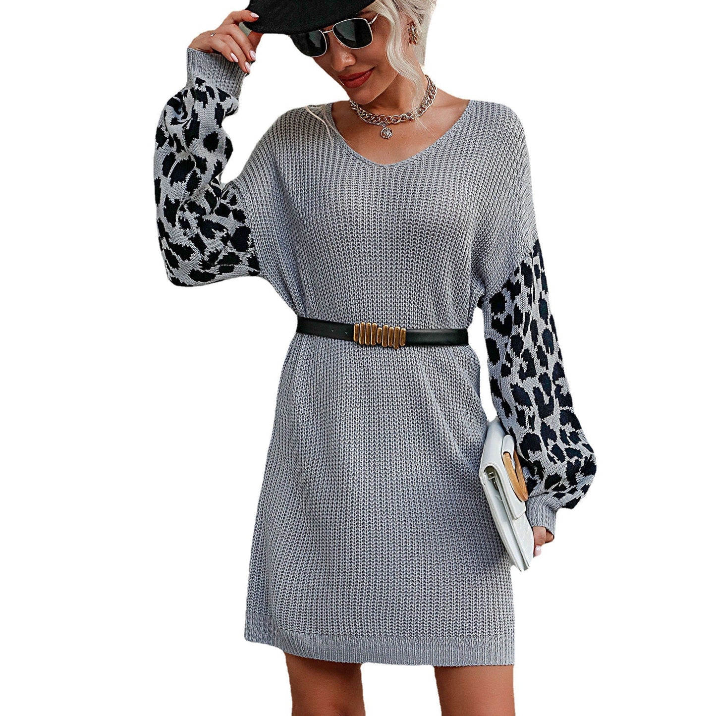 Vestido de punto para mujer con mangas largas – ZULEMA