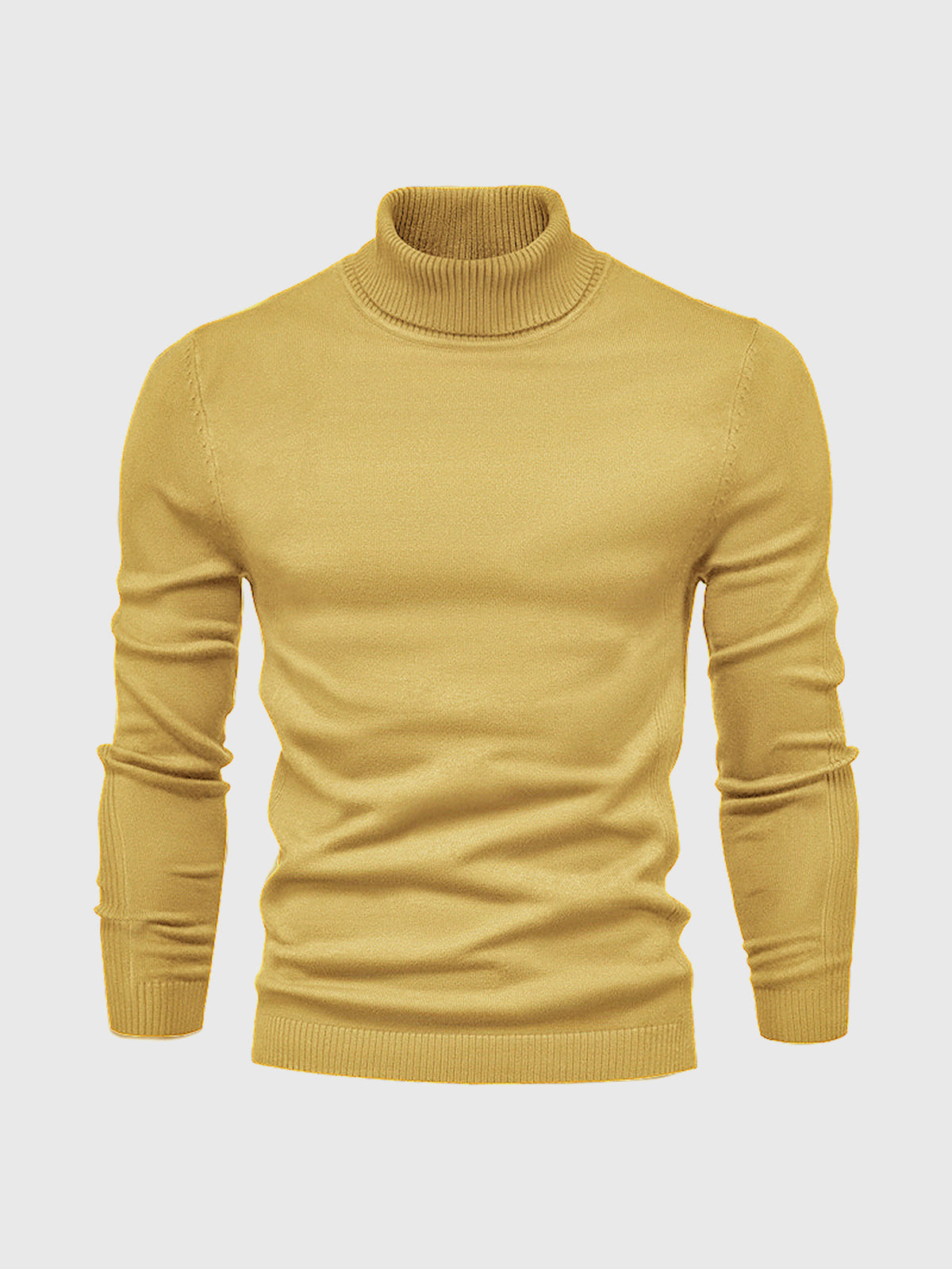 DAVARO – Jersey de hombre de cuello alto slim fit con diseño elegante
