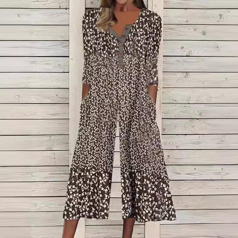 Mono elegante de verano con escote en V y corte moderno – BELYN