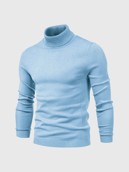 DAVARO – Jersey de hombre de cuello alto slim fit con diseño elegante