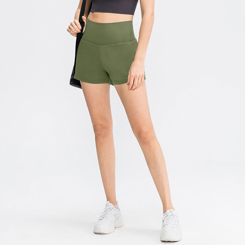 Short deportivo de mujer con cintura alta y bolsillos – DORA