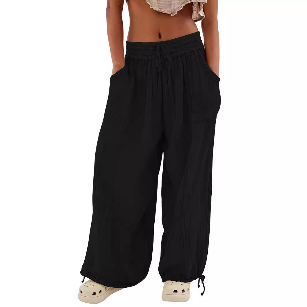 Pantalón lounge de mujer con tejido suave y corte relajado – FENNA