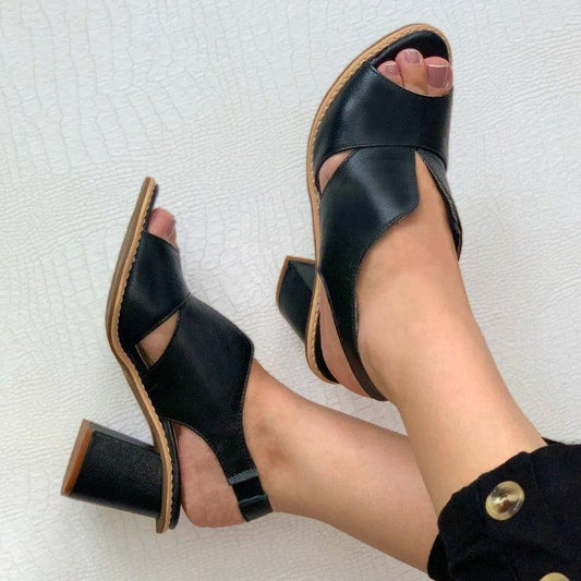 Sandalias de mujer con tacón alto y punta abierta para un estilo veraniego – Treda