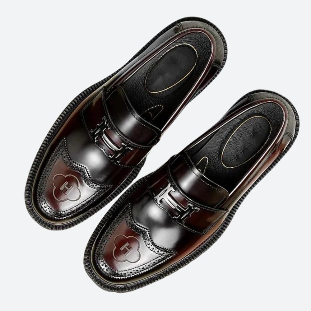 Zapatos de piel para hombre con acabado clásico – VELMORAN