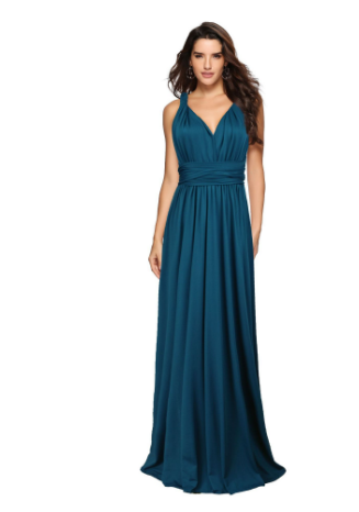 Vestido largo cruzado con espalda descubierta para mujer – AUREA