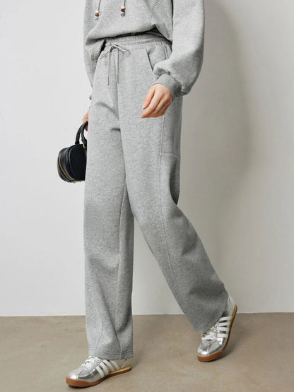 Pantalón de mujer con pernera recta y cintura elástica – LEONOR