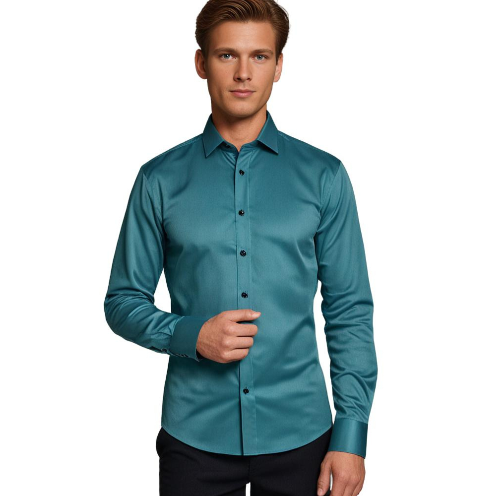 MARCOS - Camisa slim fit de manga larga para hombre
