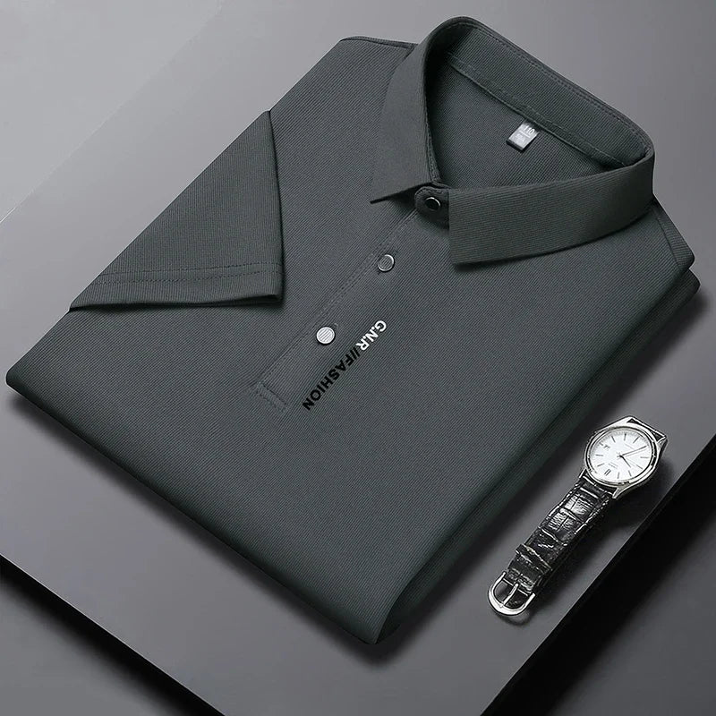 Polo clásico de hombre con cuello refinado y cierre elegante – ELIOT
