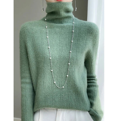 MARISE - Suéter de manga larga con cuello alto para mujer