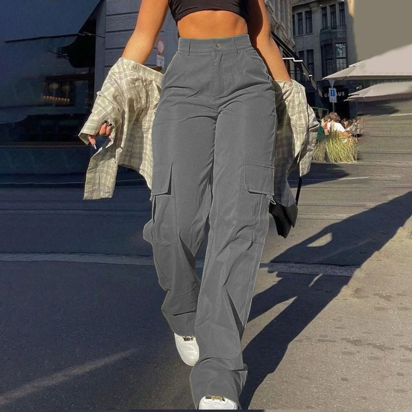 PATRICE - Pantalón cargo moderno y funcional para mujer