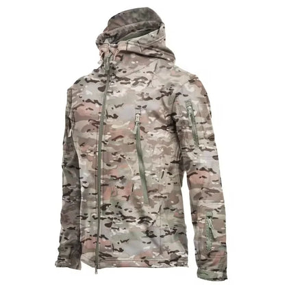 VALENTIN - Chaqueta táctica con capucha y bolsillos para hombre