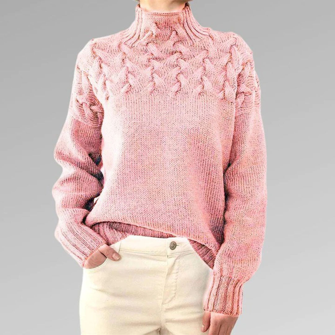 MARTA - Suéter de punto con cuello alto para mujer