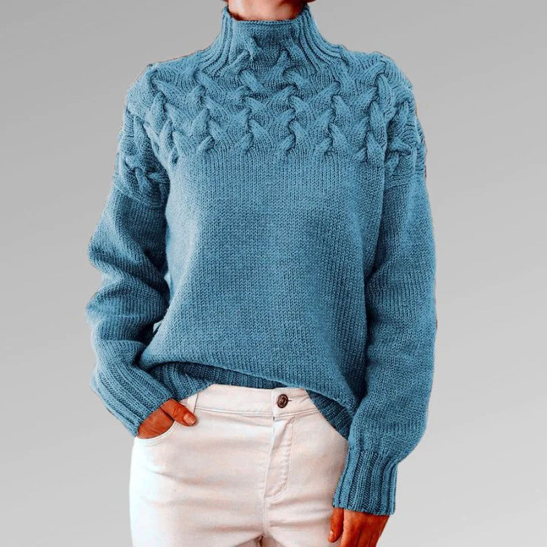 MARTA - Suéter de punto con cuello alto para mujer